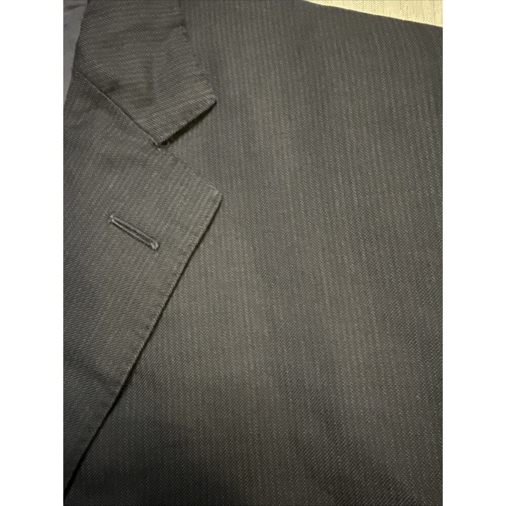 Ermenegildo Zegna 44R Blazer Sport Coat Black Pinstripe Wool Men 2 Button Italy - Picture 16 of 16